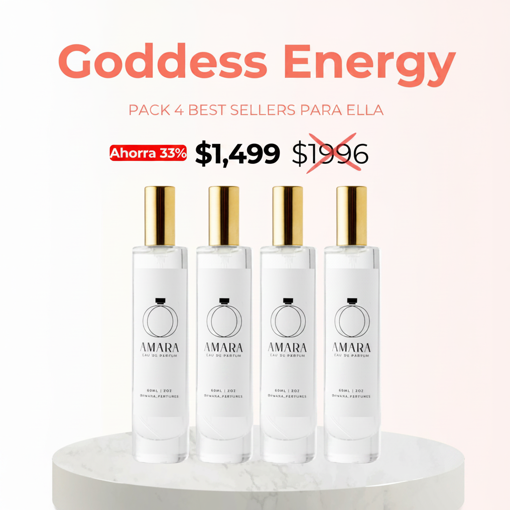 Goddess Energy - Pack de 4 perfumes más icónicos y poderosos para ella
